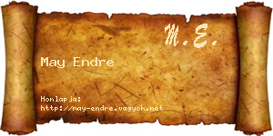 May Endre névjegykártya