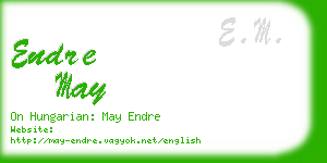 endre may business card